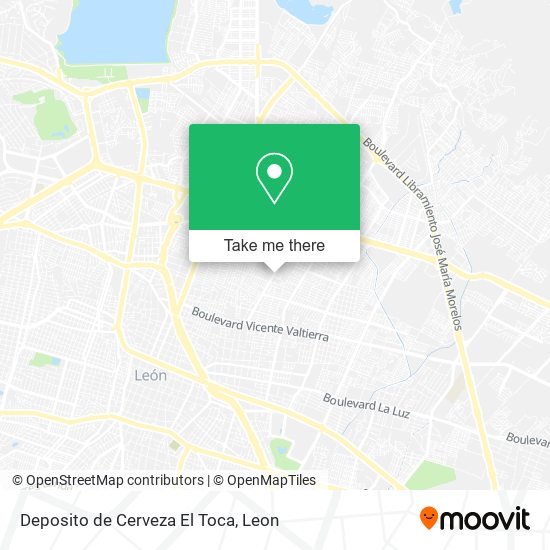 Mapa de Deposito de Cerveza El Toca