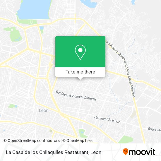 Mapa de La Casa de los Chilaquiles Restaurant