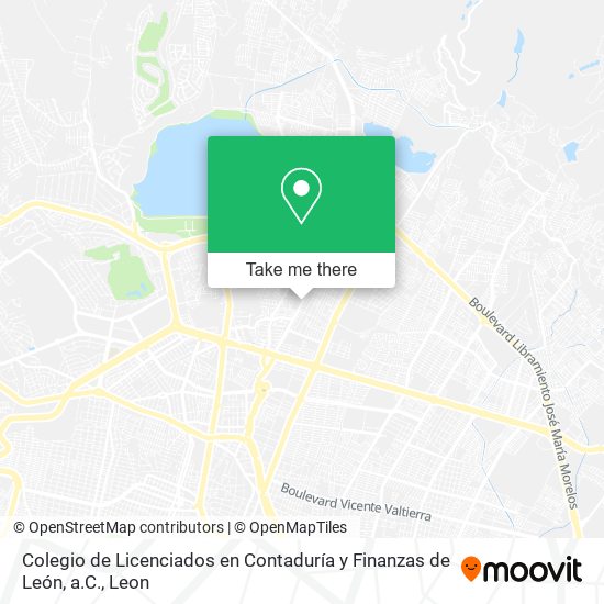 Mapa de Colegio de Licenciados en Contaduría y Finanzas de León, a.C.