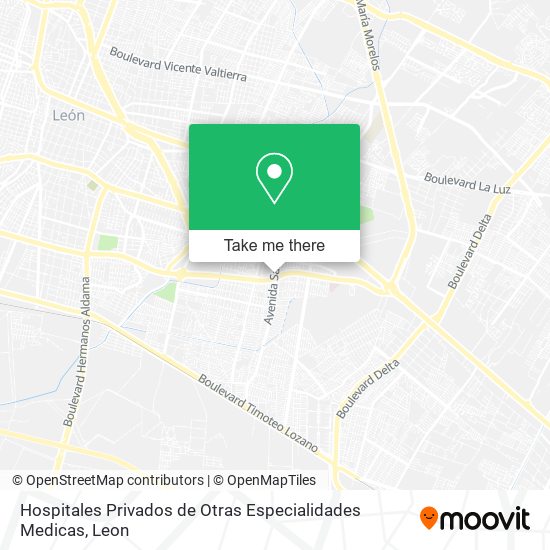 Hospitales Privados de Otras Especialidades Medicas map