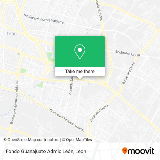 Fondo Guanajuato Admic León map