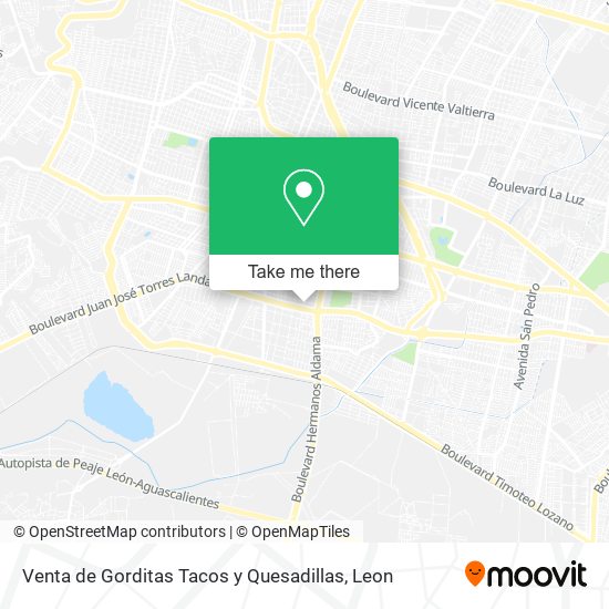 Mapa de Venta de Gorditas Tacos y Quesadillas