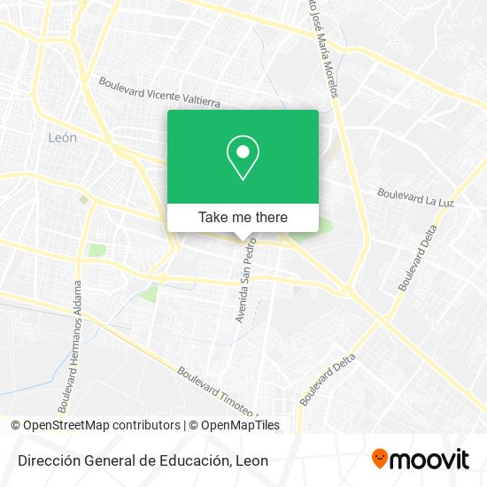 Mapa de Dirección General de Educación