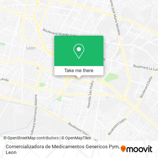 Mapa de Comercializadora de Medicamentos Genericos Pym