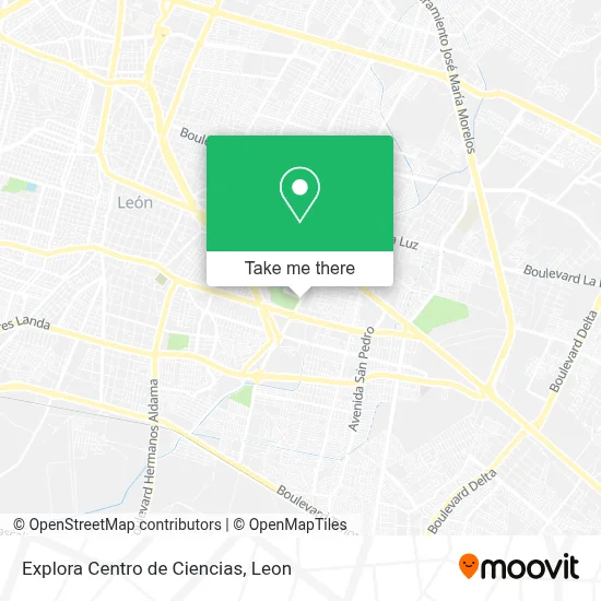 Explora Centro de Ciencias map