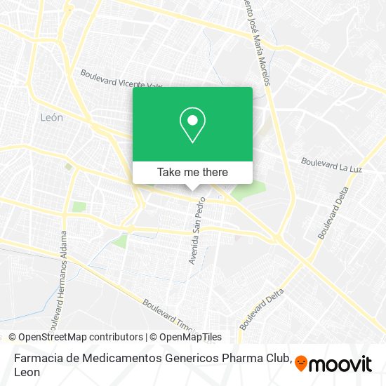 Mapa de Farmacia de Medicamentos Genericos Pharma Club