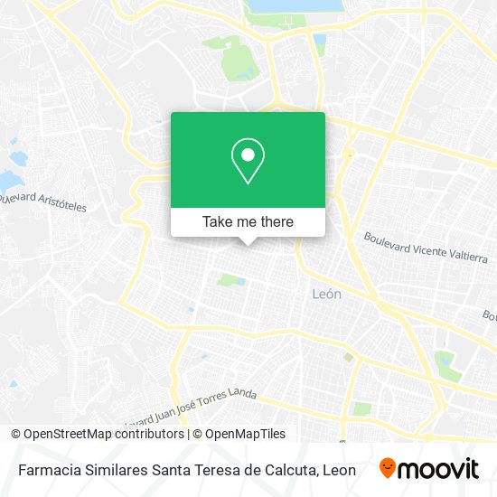 Farmacia Similares Santa Teresa de Calcuta map
