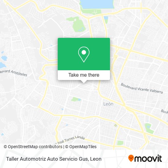 Mapa de Taller Automotriz Auto Servicio Gus