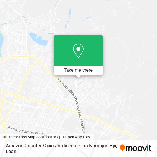 Amazon Counter-Oxxo Jardines de los Naranjos Bjx map