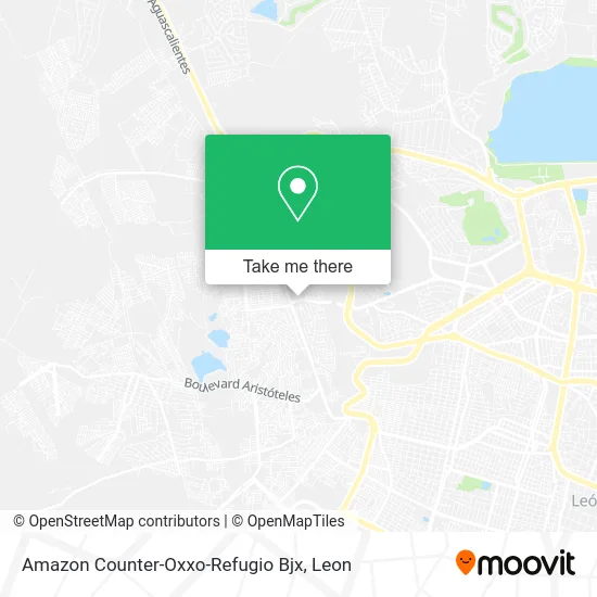 Amazon Counter-Oxxo-Refugio Bjx map
