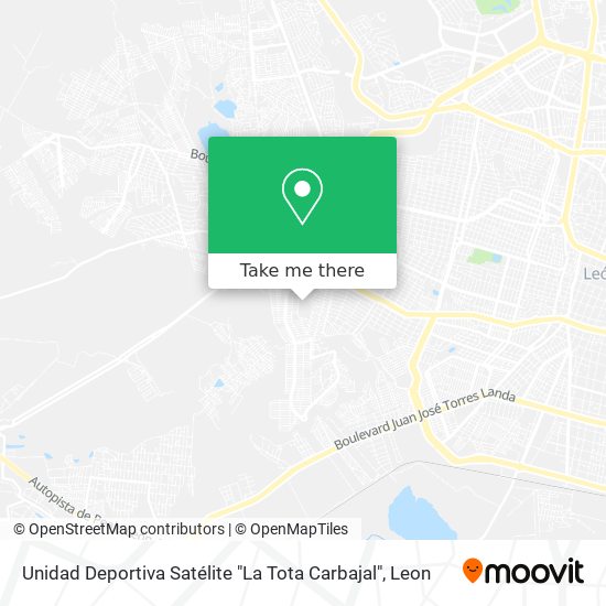 Unidad Deportiva Satélite "La Tota Carbajal" map