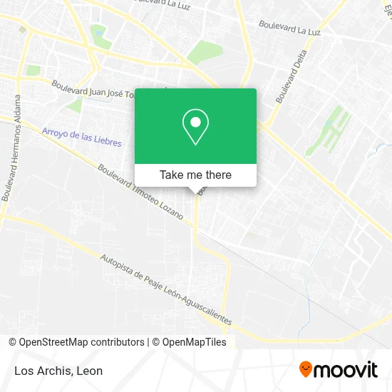 Los Archis map
