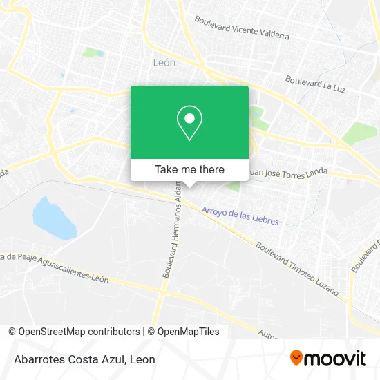 Abarrotes Costa Azul map