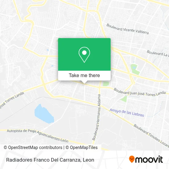 Radiadores Franco Del Carranza map