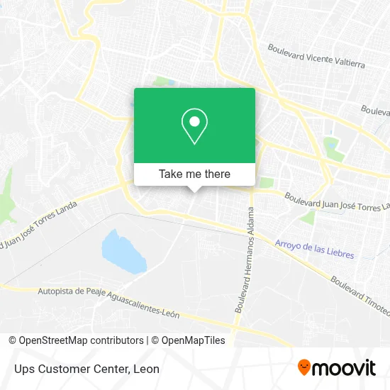 Ups Customer Center map