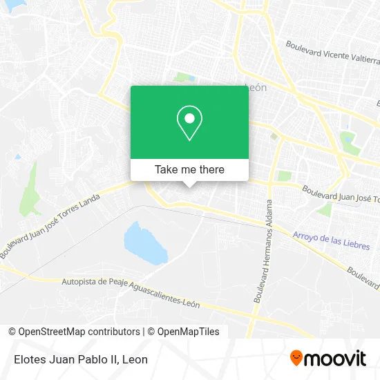 Elotes Juan Pablo II map