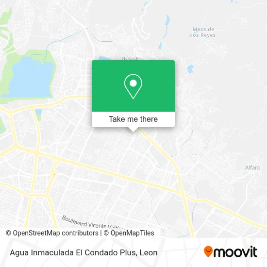 Agua Inmaculada El Condado Plus map