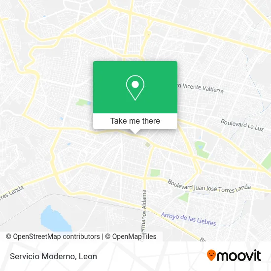 Servicio Moderno map