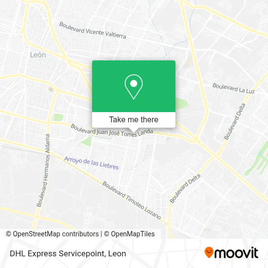 DHL Express Servicepoint map
