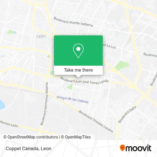 Coppel Canada map