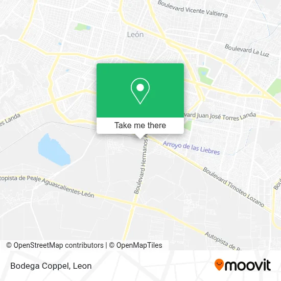 Bodega Coppel map