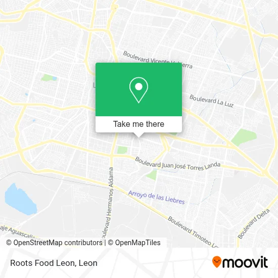 Roots Food Leon map