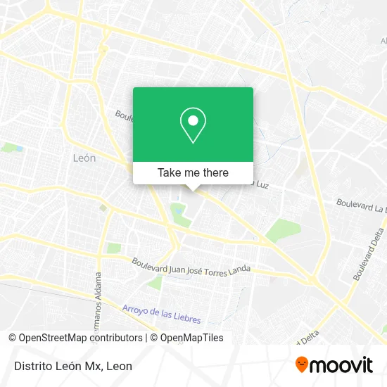 Distrito León Mx map