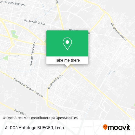 ALDOš Hot-dogs BUEGER map