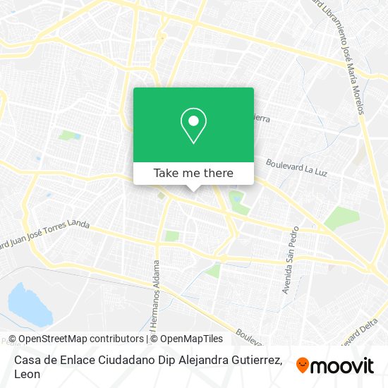 Mapa de Casa de Enlace Ciudadano Dip Alejandra Gutierrez