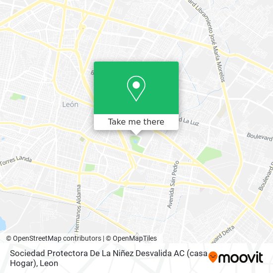 Sociedad Protectora De La Niñez Desvalida AC (casa Hogar) map
