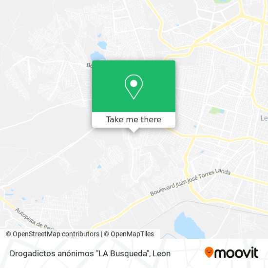Drogadictos anónimos "LA Busqueda" map