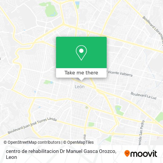 Mapa de centro de rehabilitacion Dr Manuel Gasca Orozco