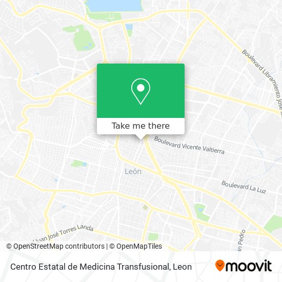 Mapa de Centro Estatal de Medicina Transfusional