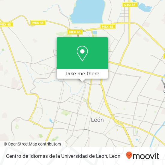 Centro de Idiomas de la Universidad de Leon map