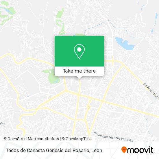 Mapa de Tacos de Canasta Genesis del Rosario