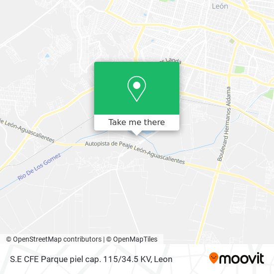 S.E CFE Parque piel cap. 115 / 34.5 KV map