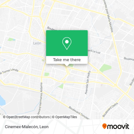 How to get to Cinemex-Malecón in León by Bus?