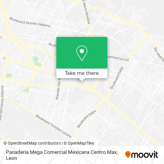 Mapa de Panadería Mega Comercial Mexicana Centro Max