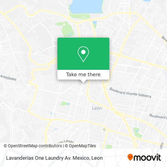 Mapa de Lavanderías One Laundry Av. Mexico