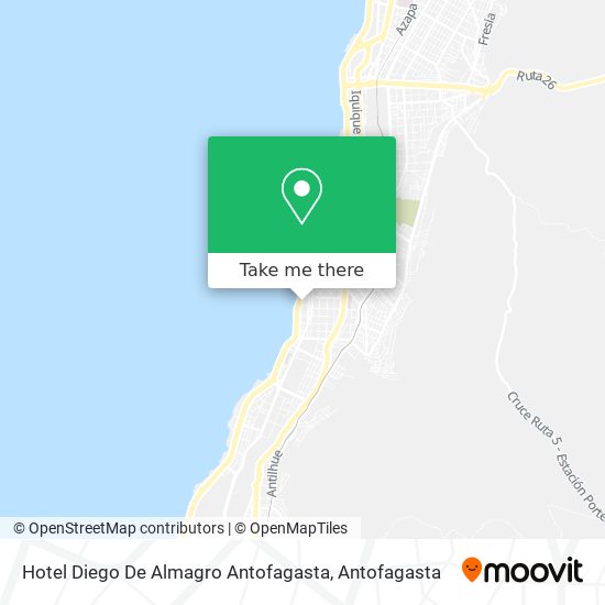 Hotel Diego De Almagro Antofagasta map