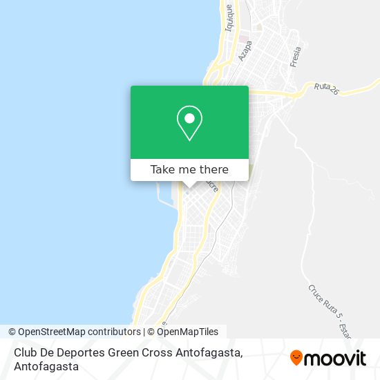 Mapa de Club De Deportes Green Cross Antofagasta