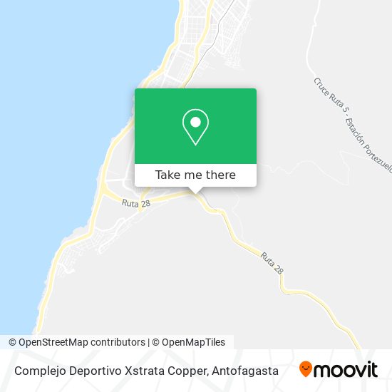 Complejo Deportivo Xstrata Copper map