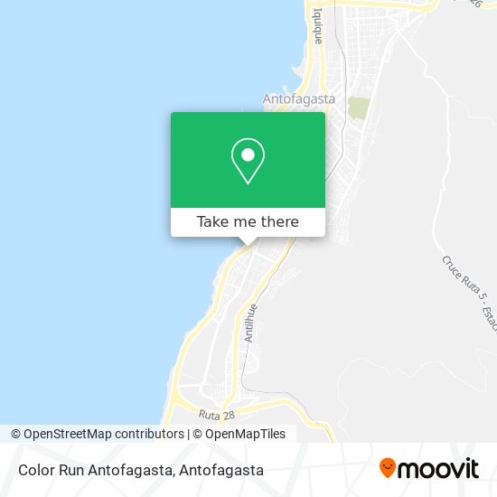 Mapa de Color Run Antofagasta