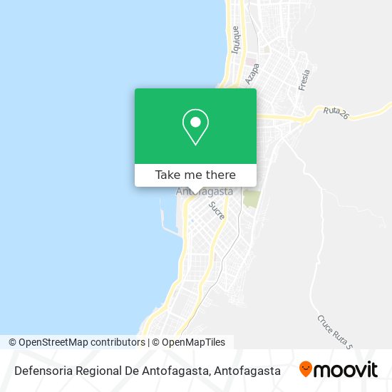 Defensoria Regional De Antofagasta map