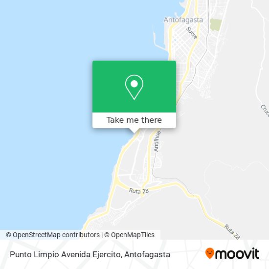 Mapa de Punto Limpio Avenida Ejercito