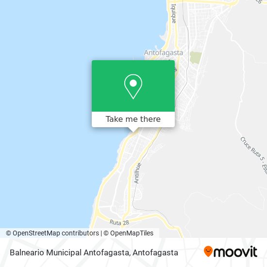 Mapa de Balneario Municipal Antofagasta