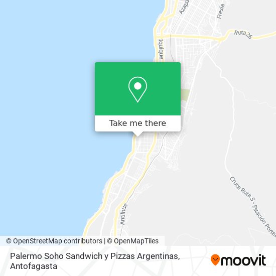 Mapa de Palermo Soho Sandwich y Pizzas Argentinas