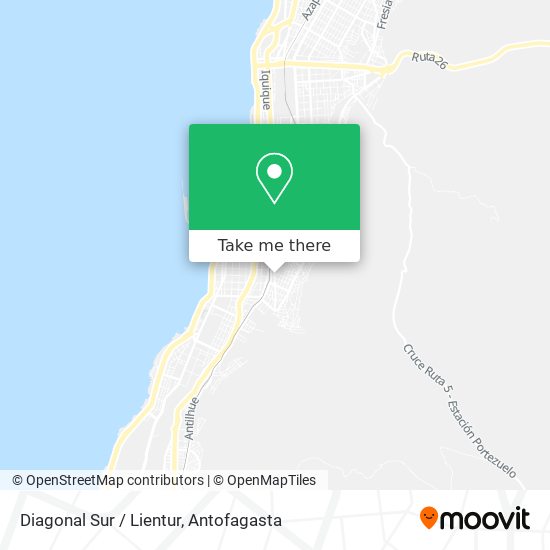 Mapa de Diagonal Sur / Lientur