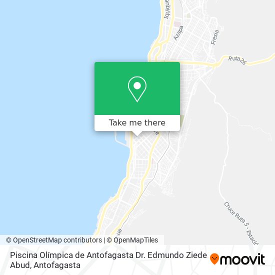 Mapa de Piscina Olímpica de Antofagasta Dr. Edmundo Ziede Abud