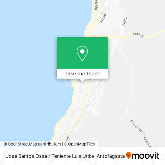 José Santos Ossa / Teniente Luis Uribe map